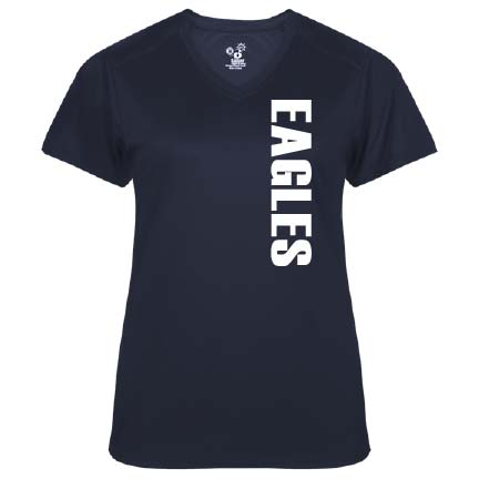 WOMEN'S VNECK MOISTURE WICKING TSHIRT