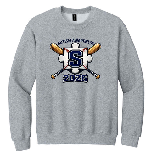 Middletown South Austism/Baseball Crewneck Sweatshirt