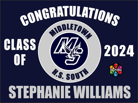 Middletown South Lawn Sign-Class of 2024