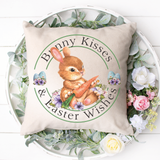 Bunny Kisses Throw Pillow