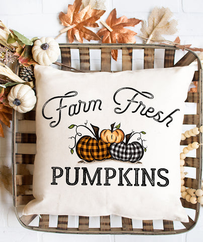Farm Fresh Pumpkin Throw Pillow