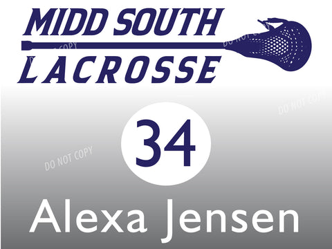 GIRLS LACROSSE LAWN SIGN