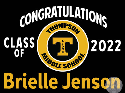 Thompson Middle School Lawn Sign-2022