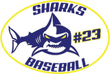Shark Baseball Sticker/Decal