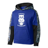 Sport-Tek® Youth Sport-Wick® Mineral Freeze Fleece Colorblock Hooded Pullover