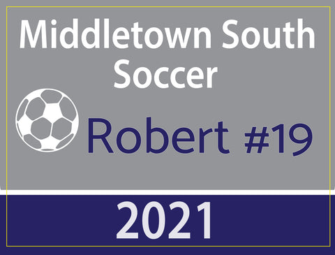 Midd South Soccer Lawn Sign